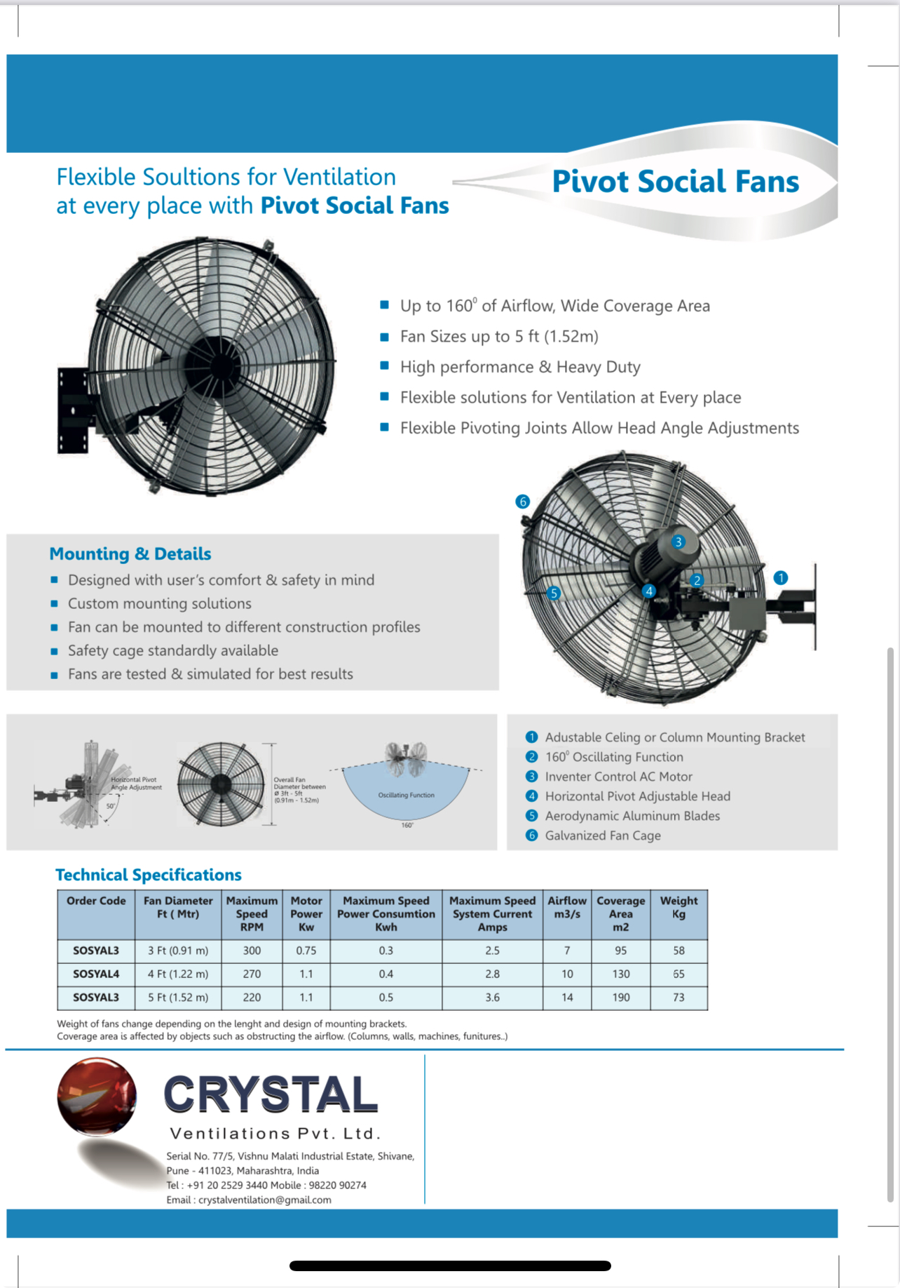 Pivot Social Wall Fan