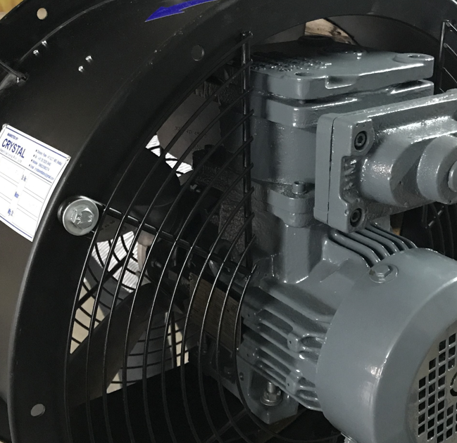 Crystal tube axial fan, alternate configuration