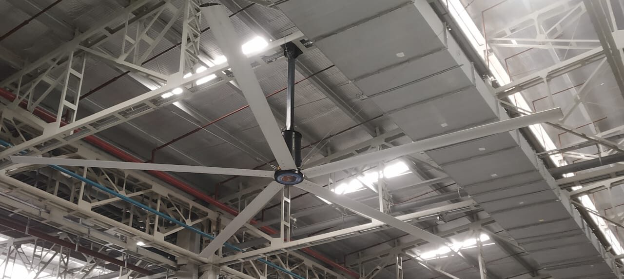 Crystal Ventilations HVLS fan installation